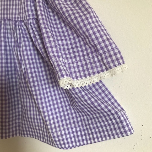 Rare Vintage 1960’s Purple Plaid Gingham Dress - Picture 5 of 6